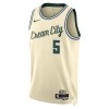 Canotte Uomo Milwaukee Bucks Gary Trent JR Nike 2025-26 City Edition Bianco Swingman
